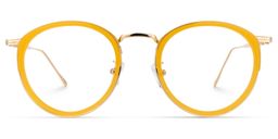 Brigitte Round Yellow Glasses0