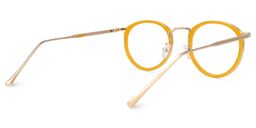 Brigitte Round Yellow Glasses3