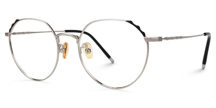 Riddle Geometric Silver Glasses