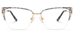 Kandee Square Floral Glasses0