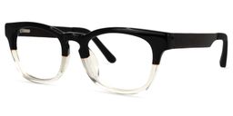 Sybil Square Black-Clear Glasses1