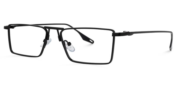 Mallet Rectangle Black Glasses