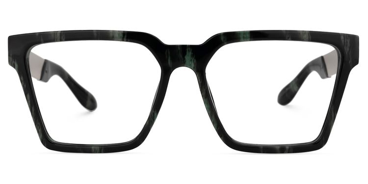 Regina Square Green Glasses
