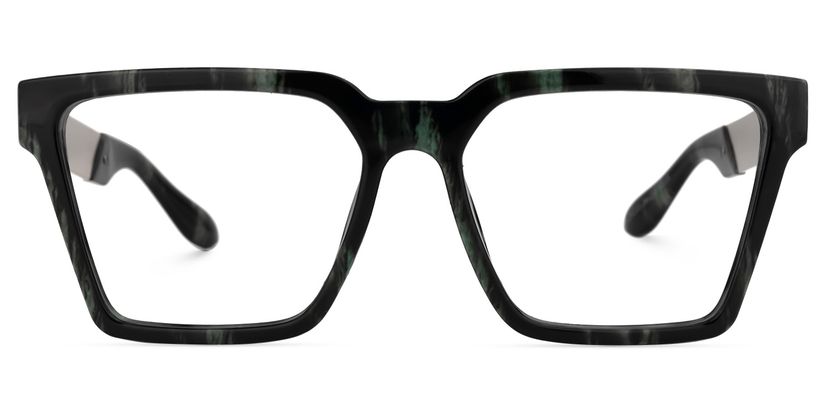 Regina Square Green Glasses