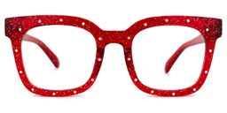 Eussub Square Red Glasses0