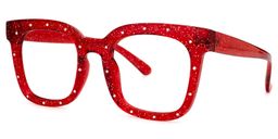 Eussub Square Red Glasses1