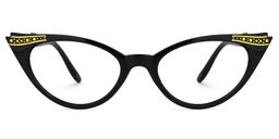 Saunders Cateye Black Glasses0