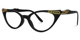 Saunders Cateye Black Glasses1