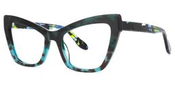 Kristie Cateye Green-Tortoise Glasses1