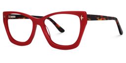 Quiroz Geometric Red Glasses1