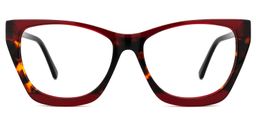 Frankens Geometric Red Glasses0