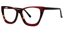 Frankens Geometric Red Glasses1