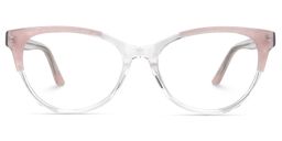 Cressy Cateye Pink-Clear Glasses0