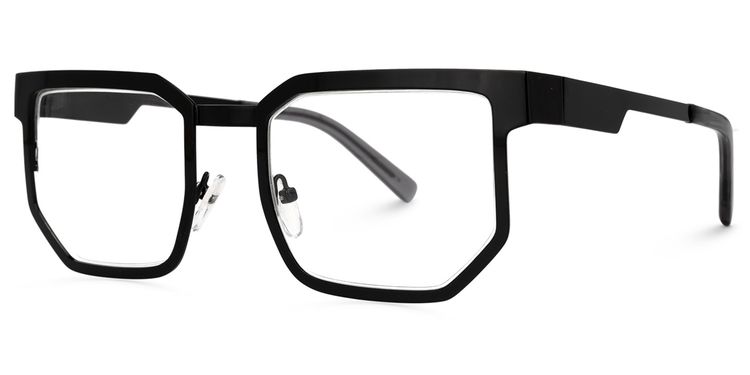 Barber Geometric Black Glasses