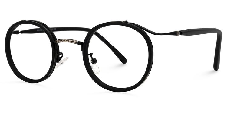 Camargo Round Black Glasses