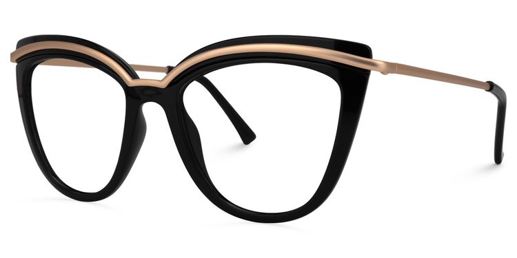 Wasiq Cateye Black Glasses