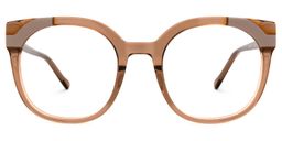 Nereida Round Brown Glasses0