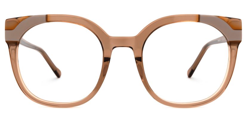 Nereida Round Brown Glasses