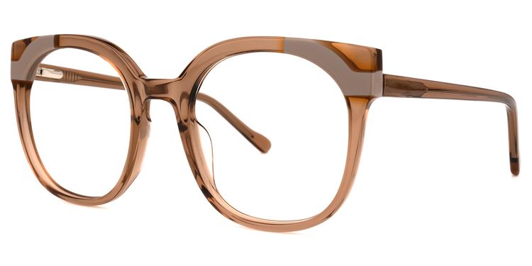 Nereida Round Brown Glasses