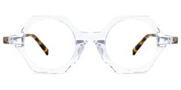 Natalia Geometric Clear Glasses0
