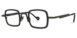 Roselyn Square Green Glasses1