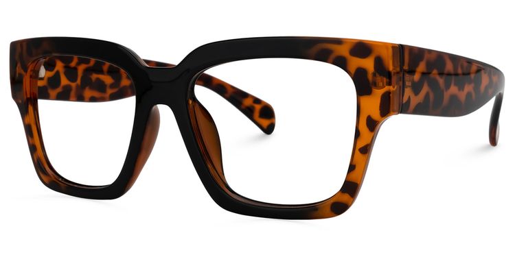 Phoebus Square Black Glasses