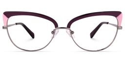 Myrdaliz Browline Dark-Red Glasses0