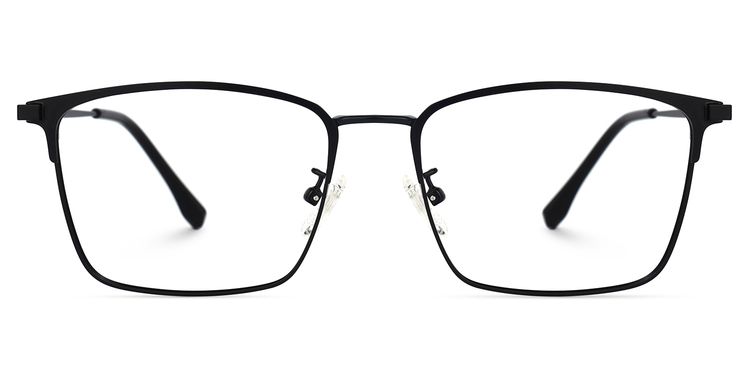 Jones Rectangle Black Glasses