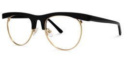 Kenyetta Browline Black Glasses1