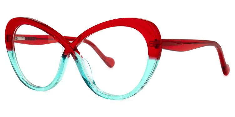 Charde Geometric Red Glasses