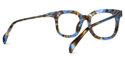 Lynette Square Blue-Floral Glasses3