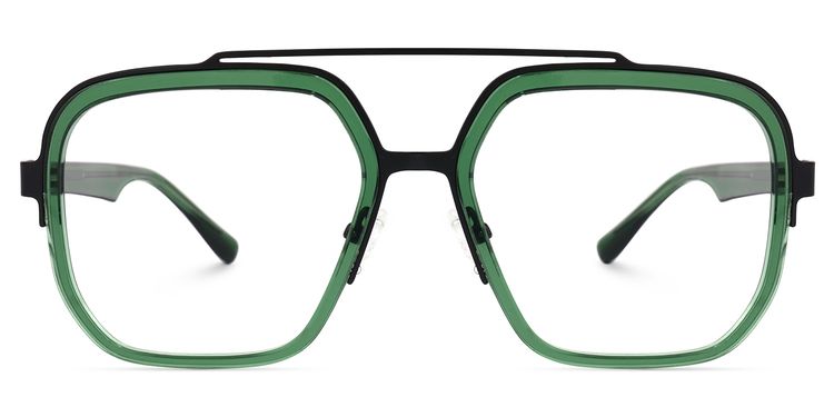 Ace Green Aviator Glasses