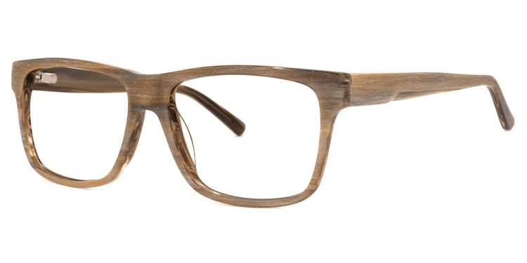 Mendez Rectangle Brown Glasses
