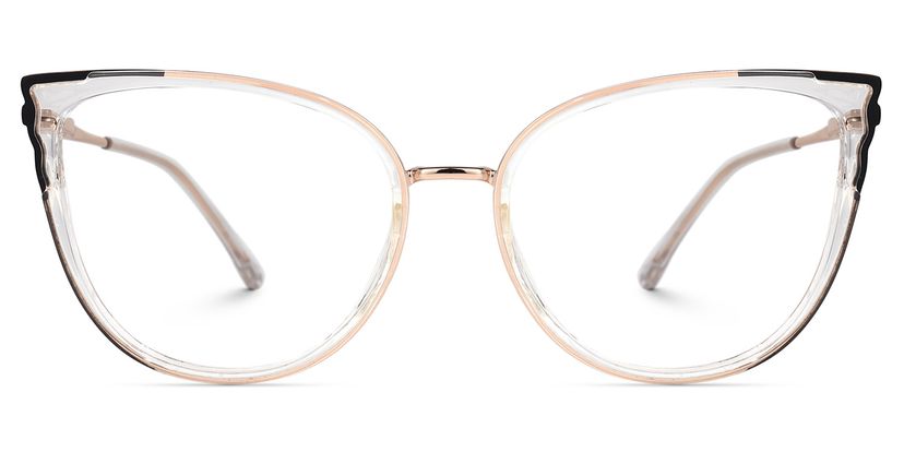 Estrada Black-Clear Cat eye Glasses