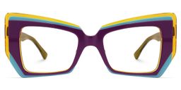 Verdejo Purple Geometric Glasses0