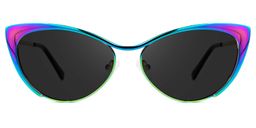 Ellen Iridescent Cat eye Sunglasses0