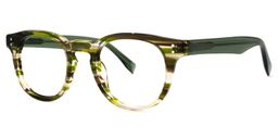 Nijha Round Green Glasses1