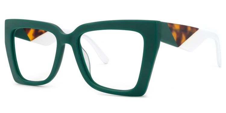 Melba Square Green Glasses