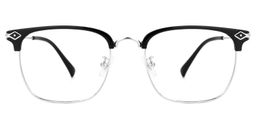 Hixson Browline Silver Glasses0