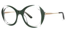 Gonzaga Round Dark-Green Glasses1