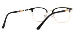 Milagros Browline Black-Gold Glasses3