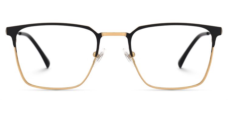 Lyken Square Black-Gold Glasses