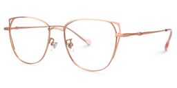 Unica Cateye Rose-Gold Glasses1