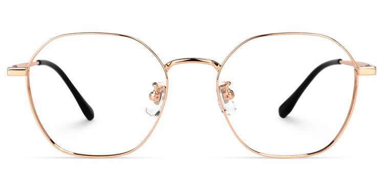 Diiane Geometric Rose-Gold Glasses