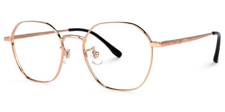 Diiane Geometric Rose-Gold Glasses