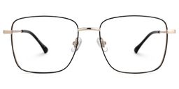 Earlene Square Black-Gold Glasses0