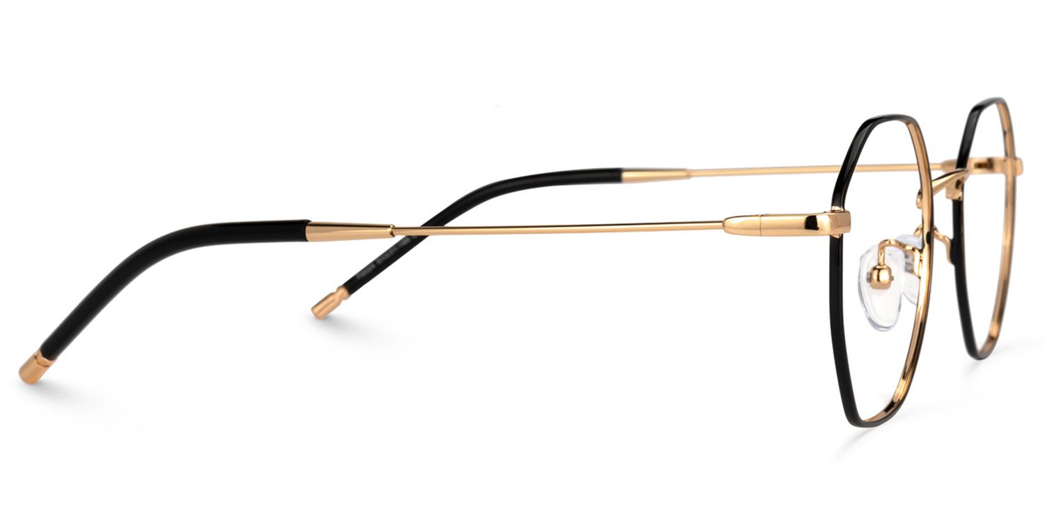 Reyes Geometric Black Glasses | Zeelool Glasses2