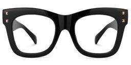 Eberhart Square Black Glasses0