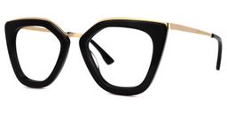 Nandan Cateye Black Glasses1
