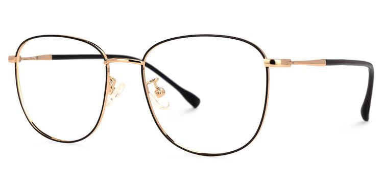 Navedo Square Black-Gold Glasses